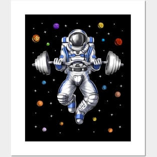 Astronaut Fitness Gym Workout Posters and Art